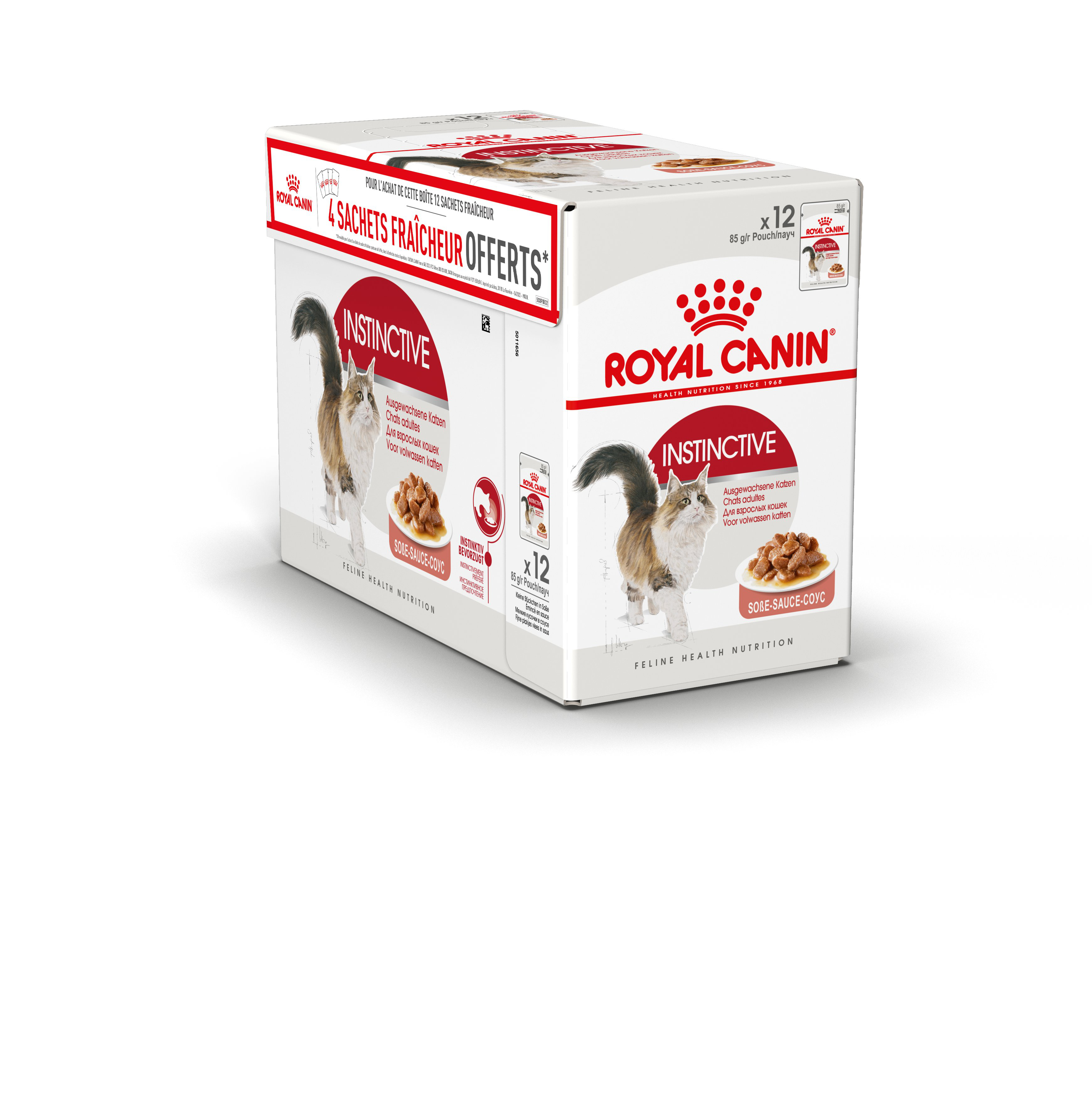 Royal Canin - Bouch&eacute;es en Sauce Instinctive pour Chats - 12x85g dont 4 Gratuits Image num&eacute;ro 1