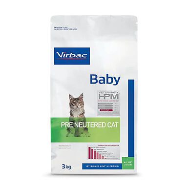 Virbac - Croquettes Veterinary HPM Baby Pre Neutered Cat pour Chatons - 3Kg