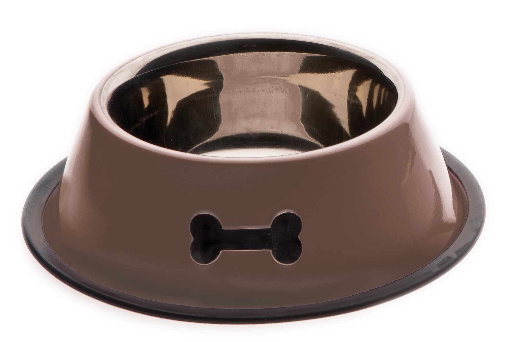 Ferribiella - Gamelle en Inox Marron pour Chiens - 1,4L Image num&eacute;ro 1