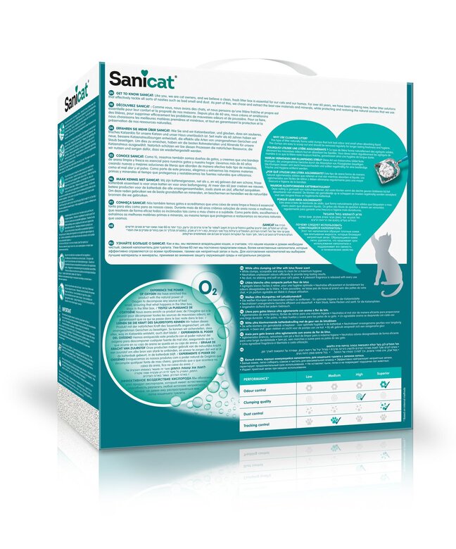 Sanicat - Litière Active White Ultra Agglomerante Enrichie à l'Oxygene Actif pour Chat - 6L Image numéro 2 Sanicat - Litière Active White Ultra Agglomerante Enrichie à l'Oxygene Actif pour Chat - 6L Image numéro 2