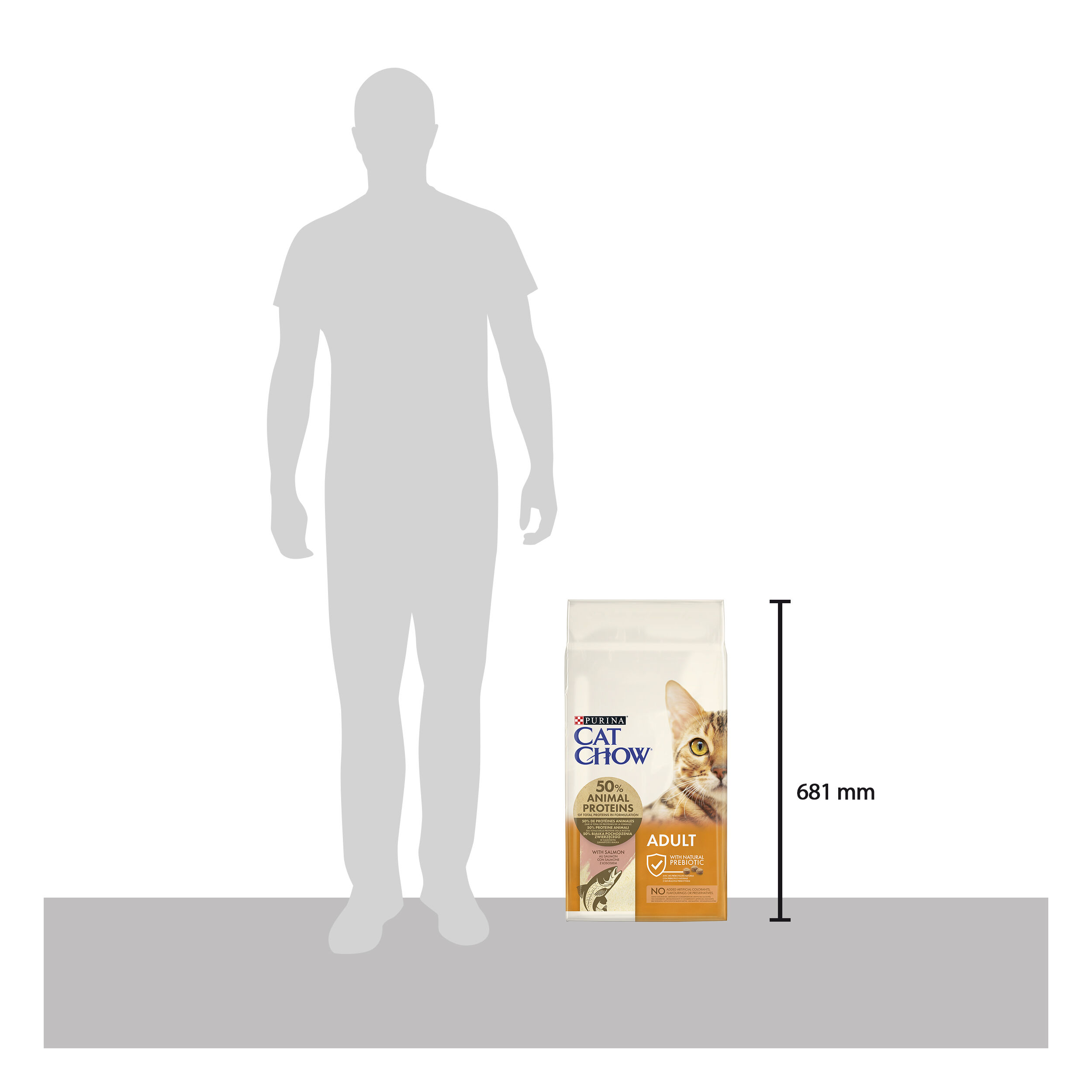 Cat Chow - Croquettes Adult Riche en Saumon pour Chats - 10Kg Image num&eacute;ro 3