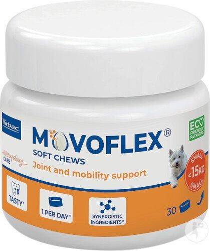 Virbac - Friandises &agrave; M&acirc;cher Movoflex Joint and Mobility Support pour Petits Chiens - 30x2g Image num&eacute;ro 1