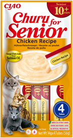 Inaba - Friandises Churu Senior en Pur&eacute;e au Poulet pour Chats - 4x14g
