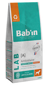 Bab'in - Croquettes Vétérinaires LAB Articulaire pour Chiens Medium & Maxi - 12kg