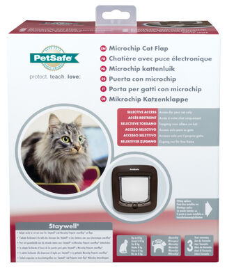 Petsafe - Chatière à Puce Electronique pour Chiens et Chats - Brun