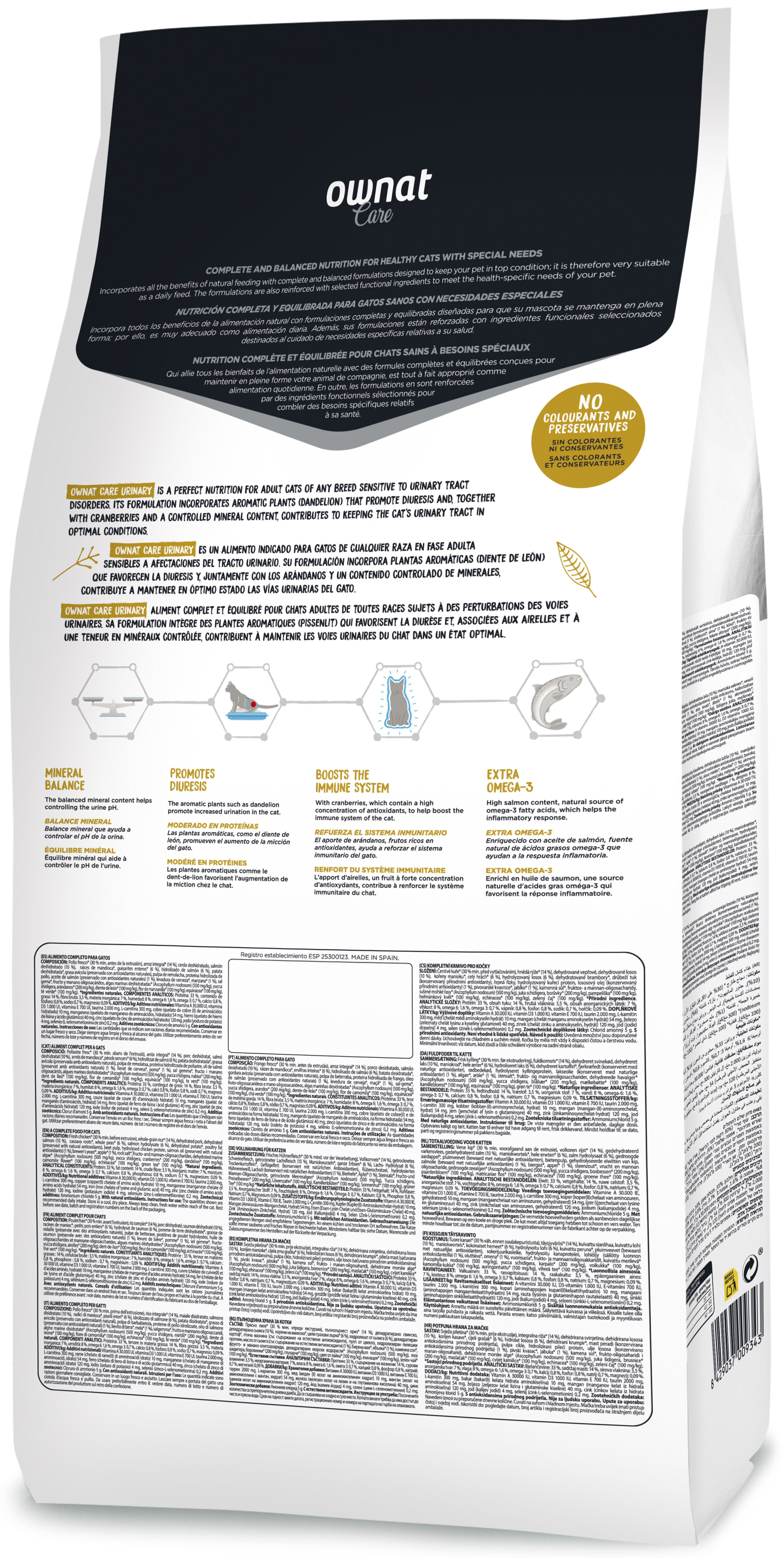 Ownat - Croquettes Care Urinary pour Chats - 3Kg Image num&eacute;ro 2