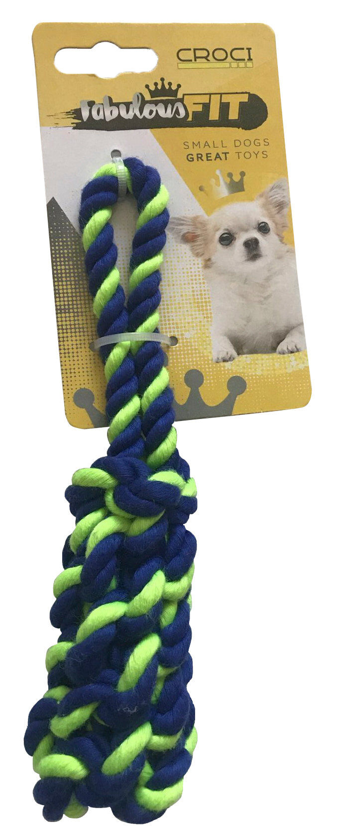 Croci - Jouet Corde Braid Mini Vert /Bleu pour Chiens - 19cm Image num&eacute;ro 1