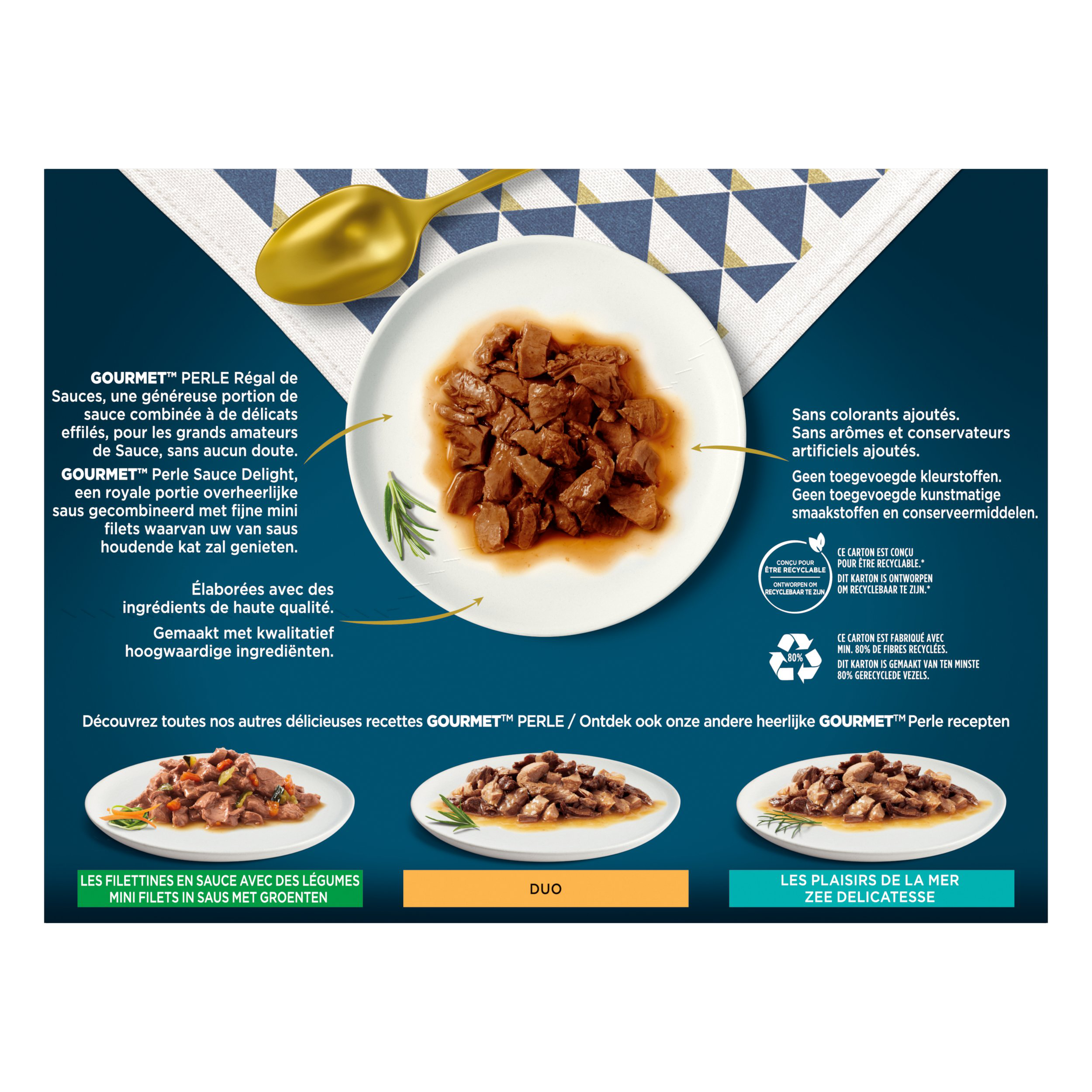 GOURMET - Sachets fra&icirc;cheurs PERLE R&eacute;gal de Sauce pour chats - 12x85g Image num&eacute;ro 2