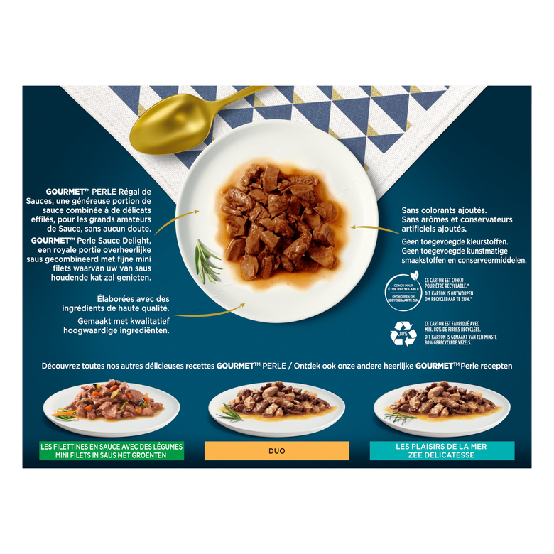 GOURMET - Sachets fraîcheurs PERLE Régal de Sauce pour chats - 12x85g Image numéro 2 GOURMET - Sachets fraîcheurs PERLE Régal de Sauce pour chats - 12x85g Image numéro 2