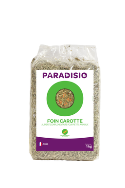 Paradisio - Foin Carotte pour Rongeurs - 1Kg