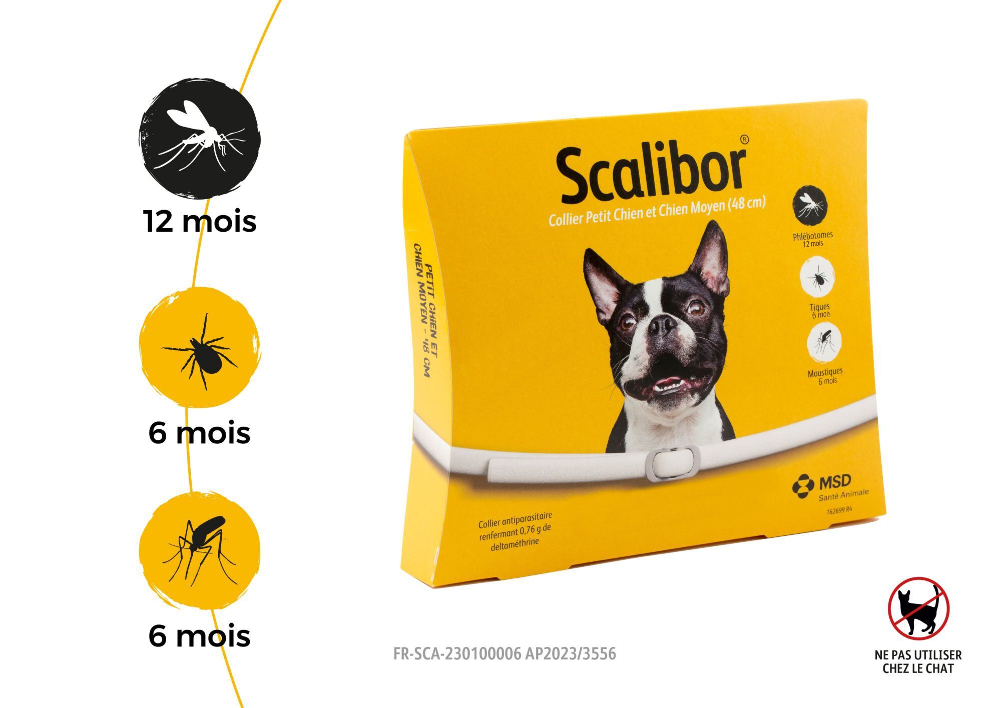 Scalibor - Collier Antiparasitaire pour Petit et Moyen Chien - 48cm Image num&eacute;ro 1