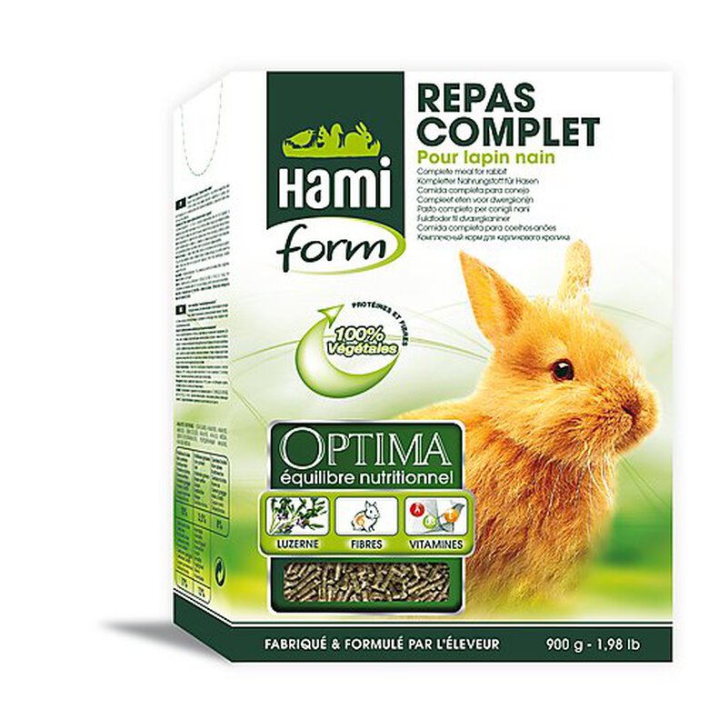 Hamiform - Repas Complet Optima pour Lapin Nain - 900g image number null
