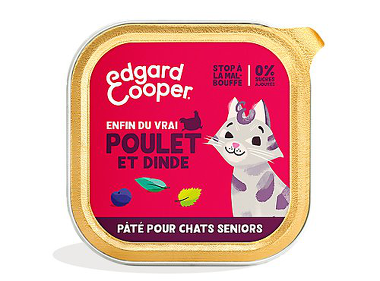 Edgard & Cooper - Pâtée au Poulet et Dinde pour Chat Senior - 85g image number null