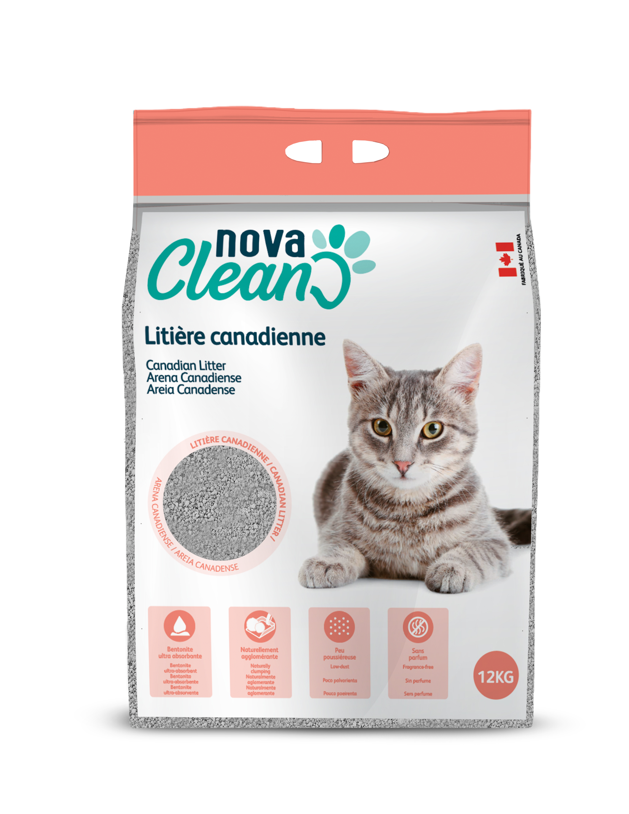 Nova Clean - Liti&egrave;re Canadienne - 12Kg Image num&eacute;ro 1