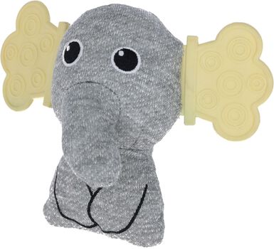 Jerbl - Jouet Eléphant jaune/gris pour chiots - 19