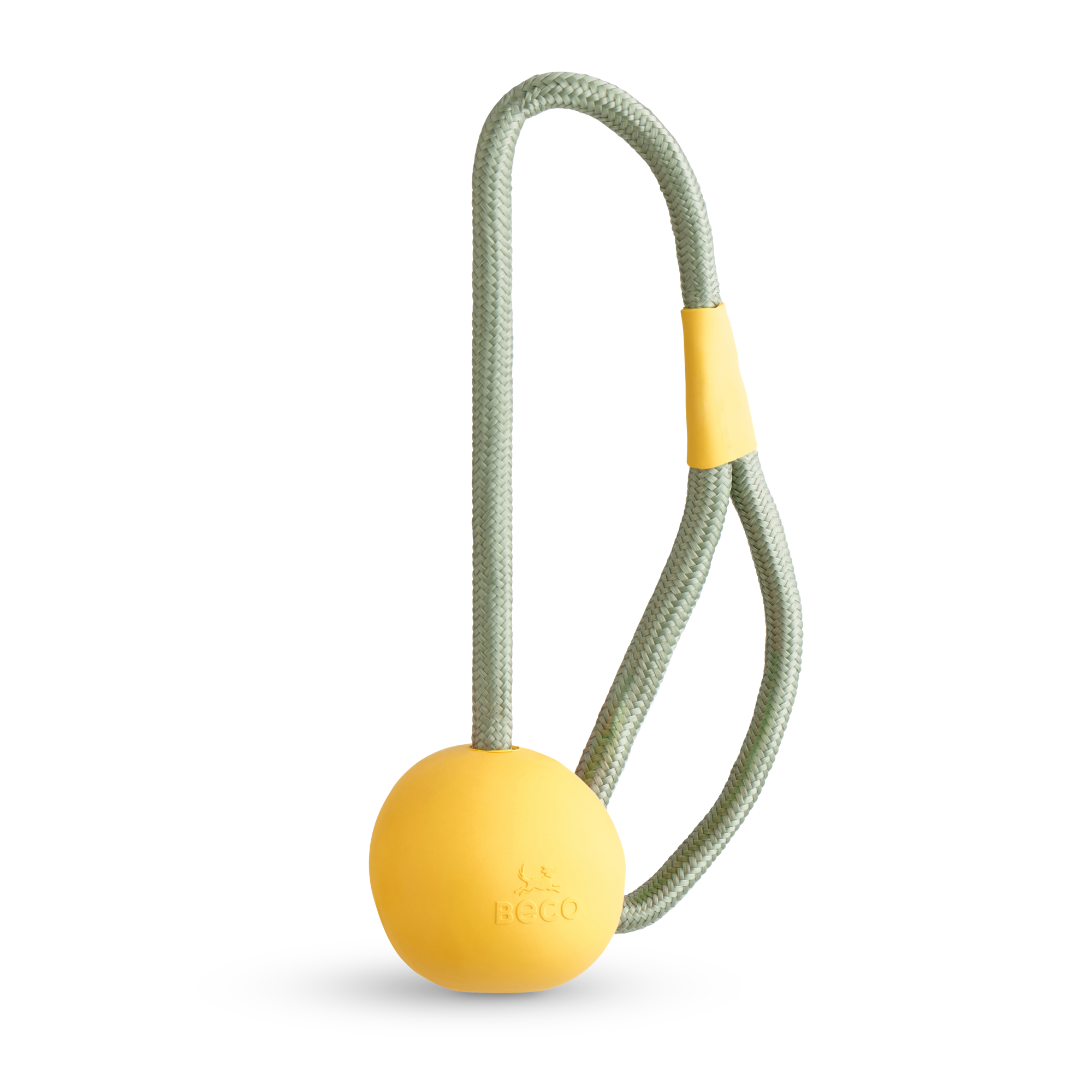 Beco - Jouet Corde + Balle en Caoutchouc Slinger Ball pour Chiens - Jaune Image num&eacute;ro 1