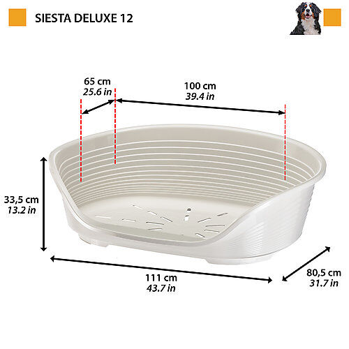 Ferplast - Corbeille Siesta Deluxe 12 Bordeaux pour Chiens Image num&eacute;ro 2