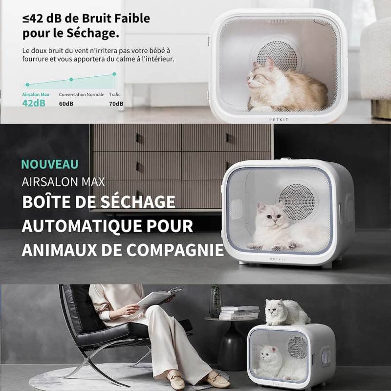 Petkit - S&eacute;choir Automatique Airsalon MAX PRO pour Chiens et Chats - 50x47x44cm Image num&eacute;ro 3