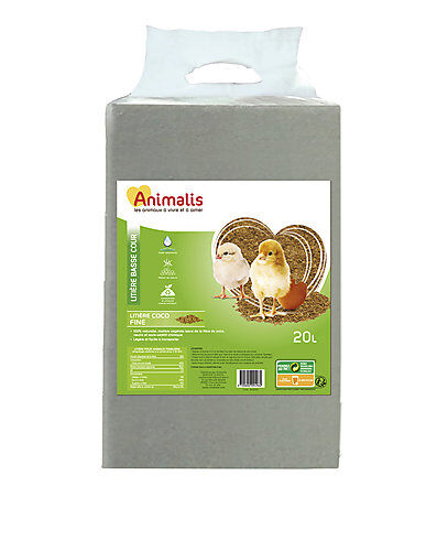 Animalis - Liti&egrave;re Coco Fine pour Basse Cour - 20L Image num&eacute;ro 1