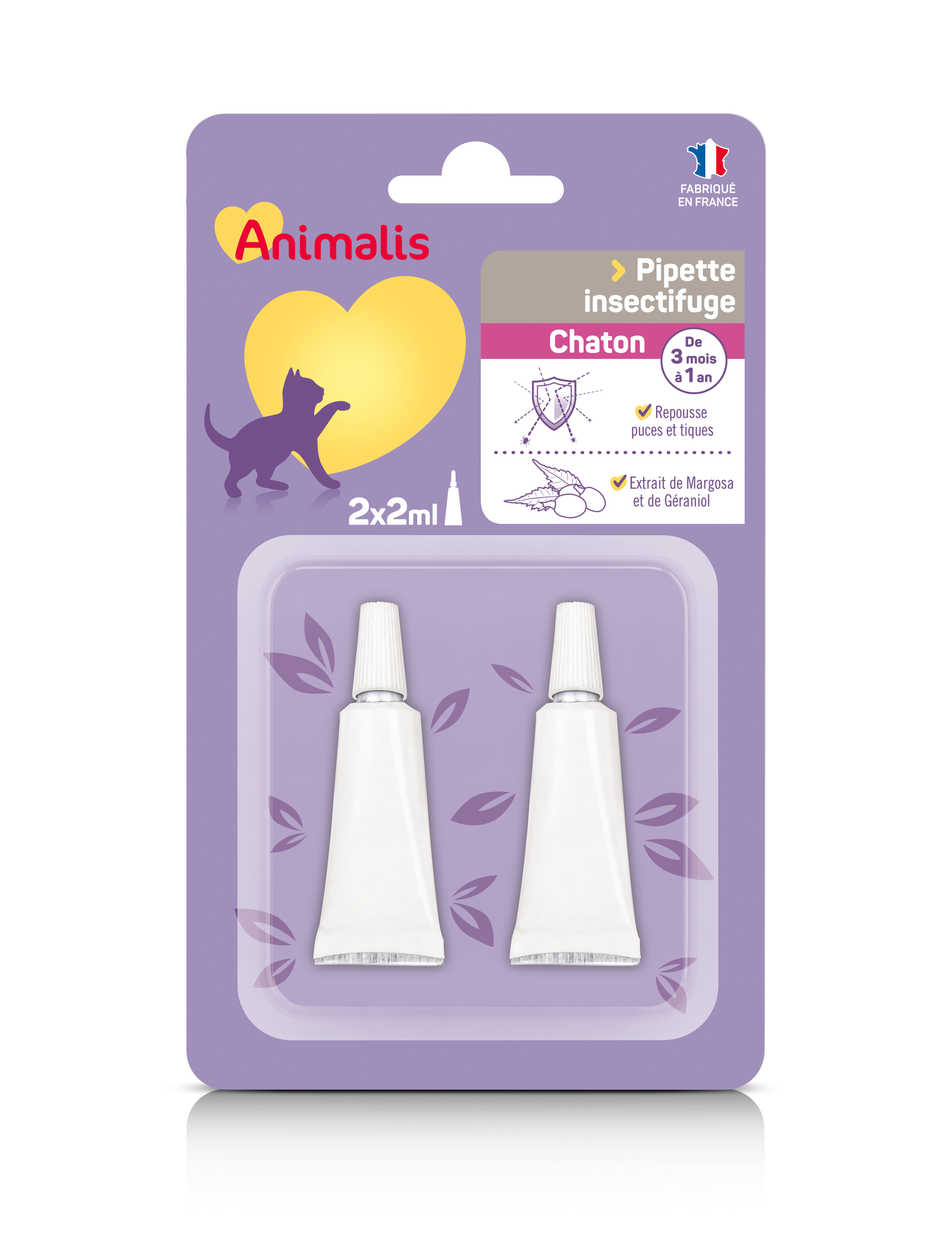 Animalis - R&eacute;pulsif Insectifuge en Pipette pour Chaton - 2x2ml Image num&eacute;ro 1