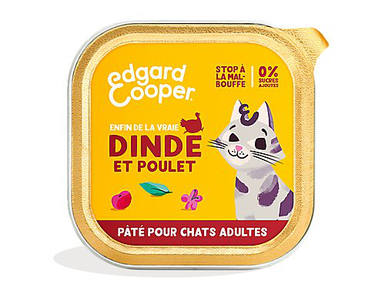 Edgard & Cooper - Pâtée à la Dinde et Poulet pour Chat - 85g
