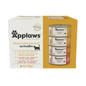 Applaws - Multipack Pâtée en Boîte au Poulet pour Chat - 840g