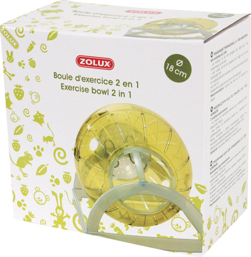 Zolux - Boule d'Exercice 2en1 de 18cm pour Rongeurs - Anis Image num&eacute;ro 1