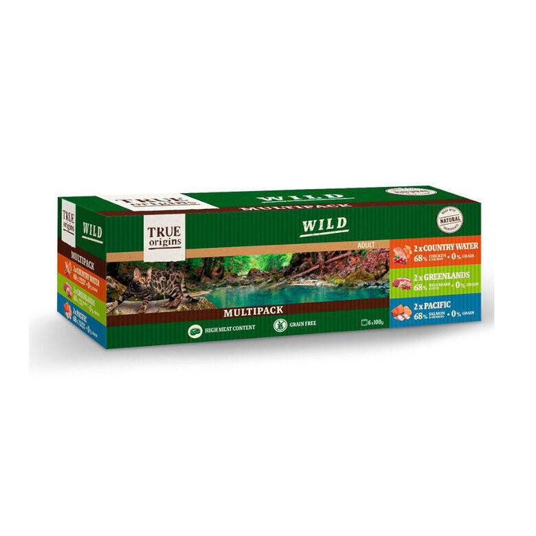 True Origins Wild - Multipack de P&acirc;t&eacute;es pour Chats Adultes - 6x100G Image num&eacute;ro 1