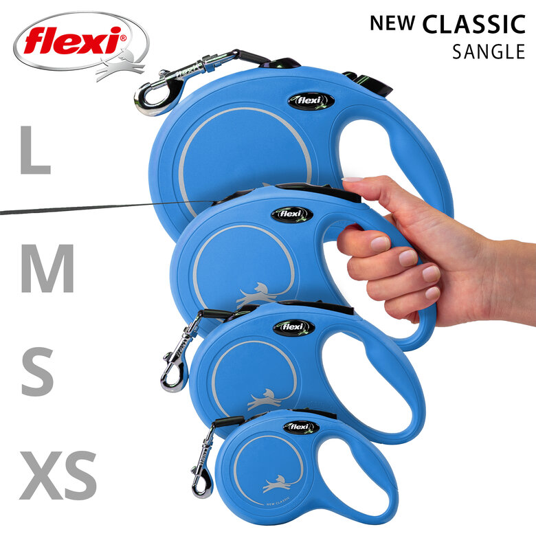 Flexi - Laisse Classic avec Sangle pour Chien Bleu - XS (3m) Image numéro 5 Flexi - Laisse Classic avec Sangle pour Chien Bleu - XS (3m) Image numéro 5