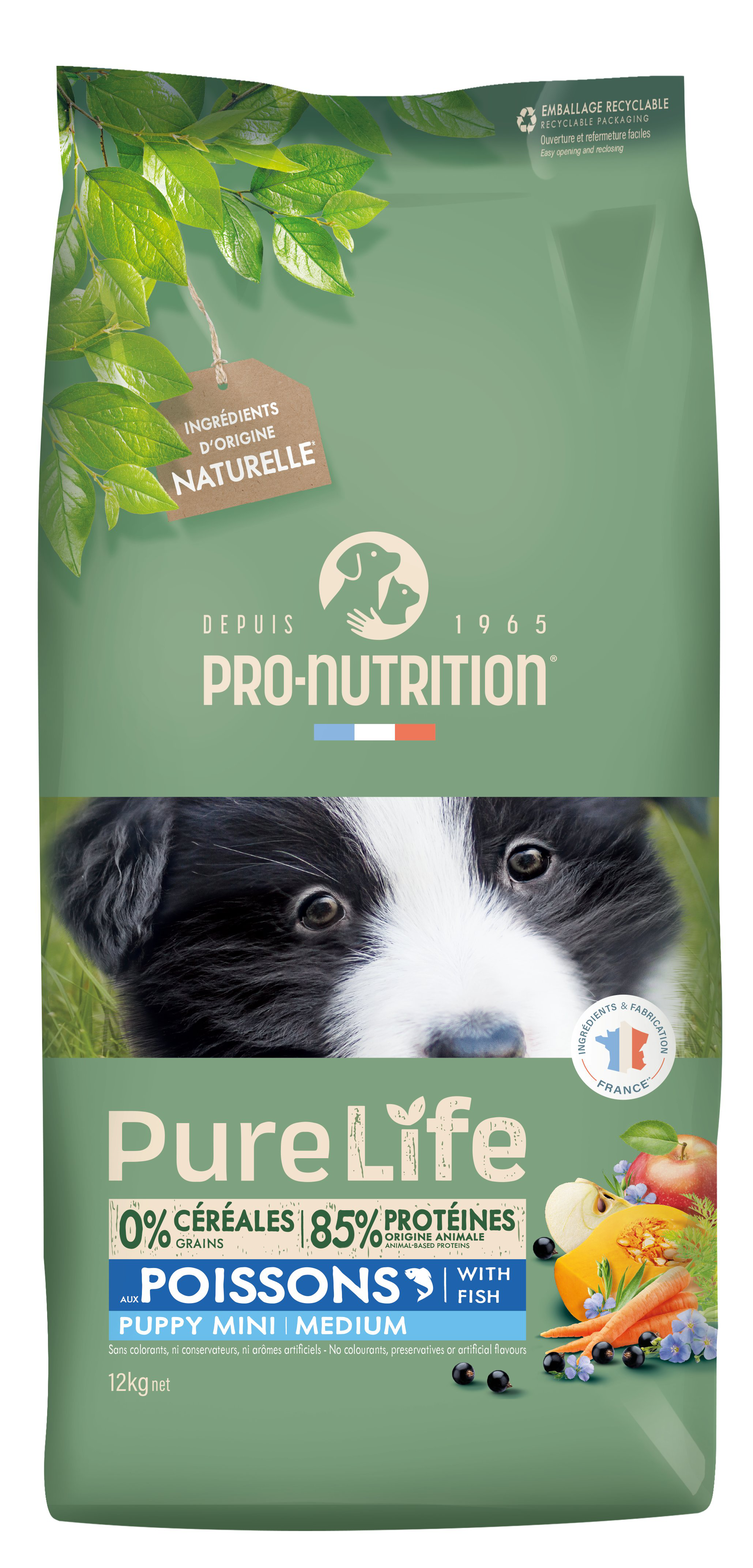 Pro-Nutrition - Croquettes Pure Life Puppy Mini Medium pour Chiots - 12kg Image num&eacute;ro 1