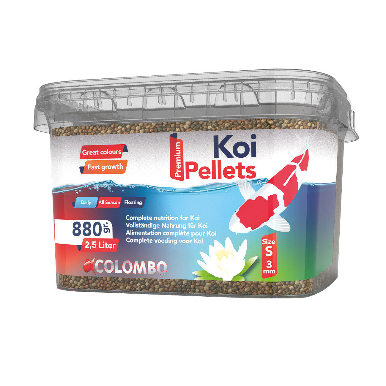 Colombo - Aliment Complet Pellets Mini pour Koi - 2,5L Image num&eacute;ro 1