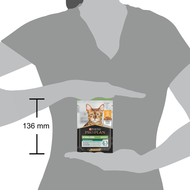 Pro Plan - Bouchée en Sauce NutriSavour Sterilised au Poulet pour Chat Stérilisé - 85g Image numéro 4 Pro Plan - Bouchée en Sauce NutriSavour Sterilised au Poulet pour Chat Stérilisé - 85g Image numéro 4