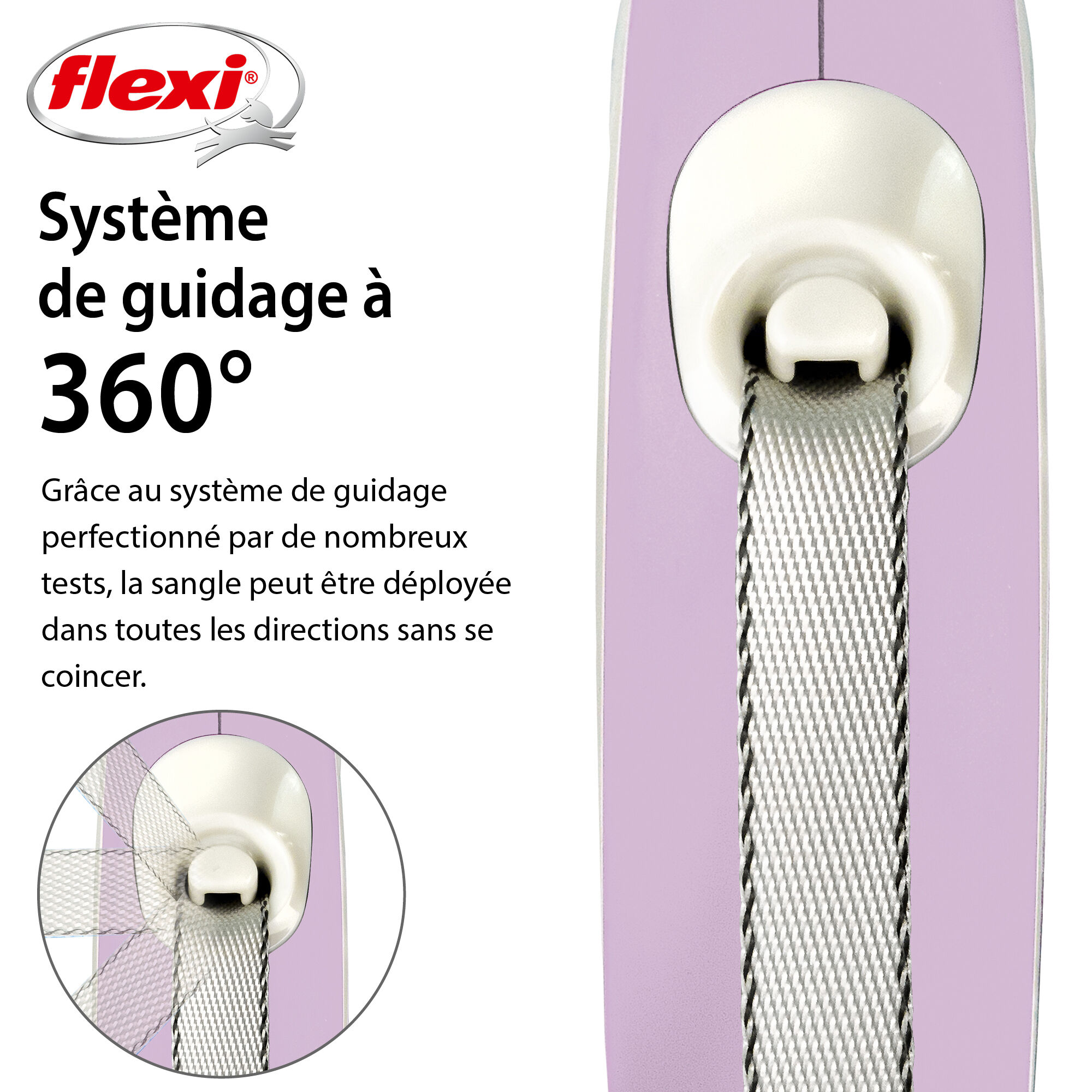 Flexi - Laisse New Confort Avec Sangle pour Chien Rose - XS 3m Image num&eacute;ro 5