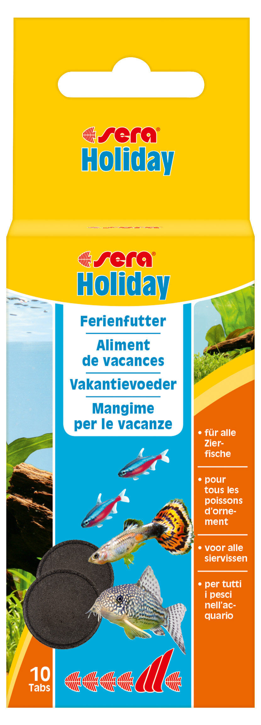 Sera - Aliments Vacances en Tablettes Holiday pour Poissons - x10 Image num&eacute;ro 1