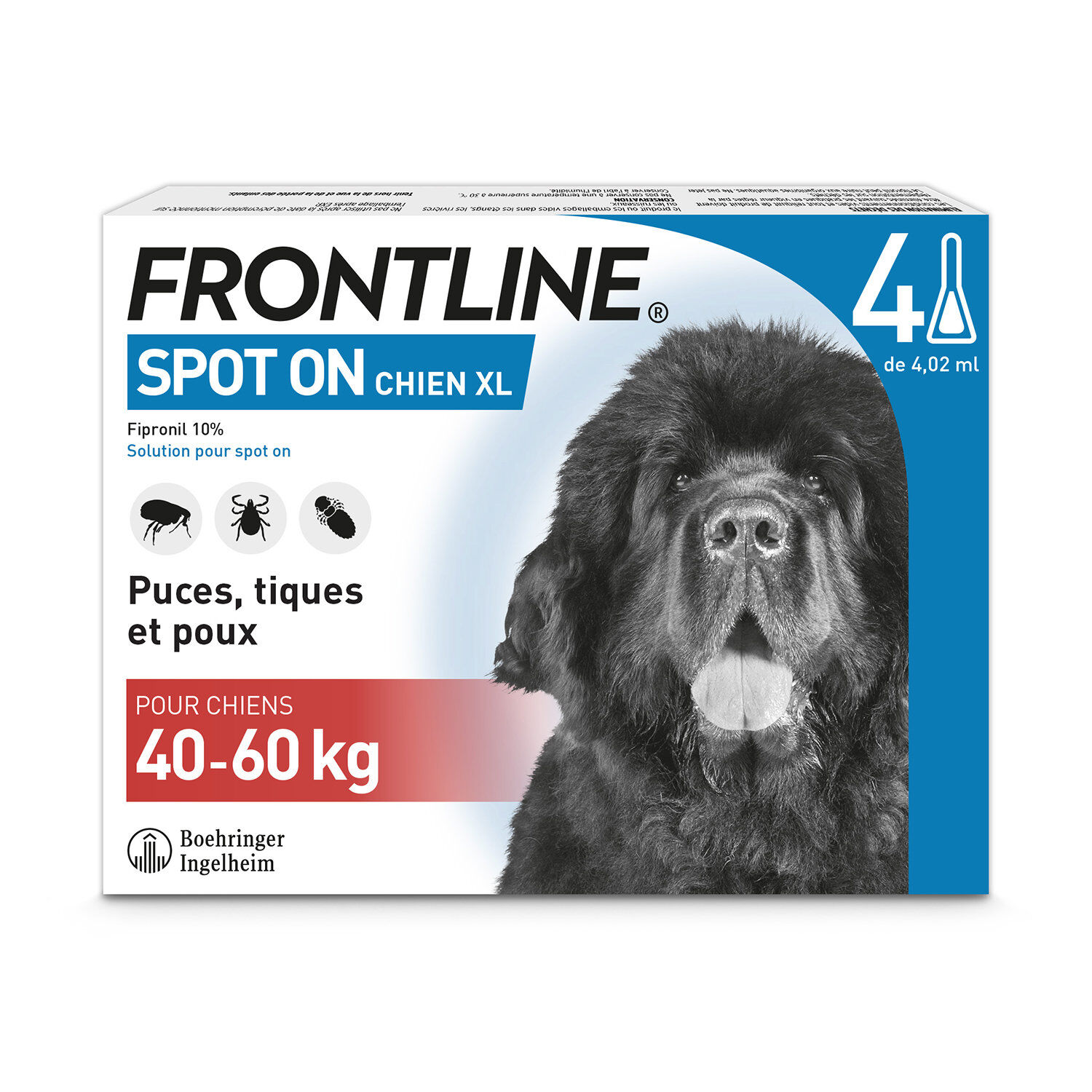 Frontline - Pipettes Antiparasitaire pour Chien de 40 &agrave; 60kg - 4x4,02ml Image num&eacute;ro 1