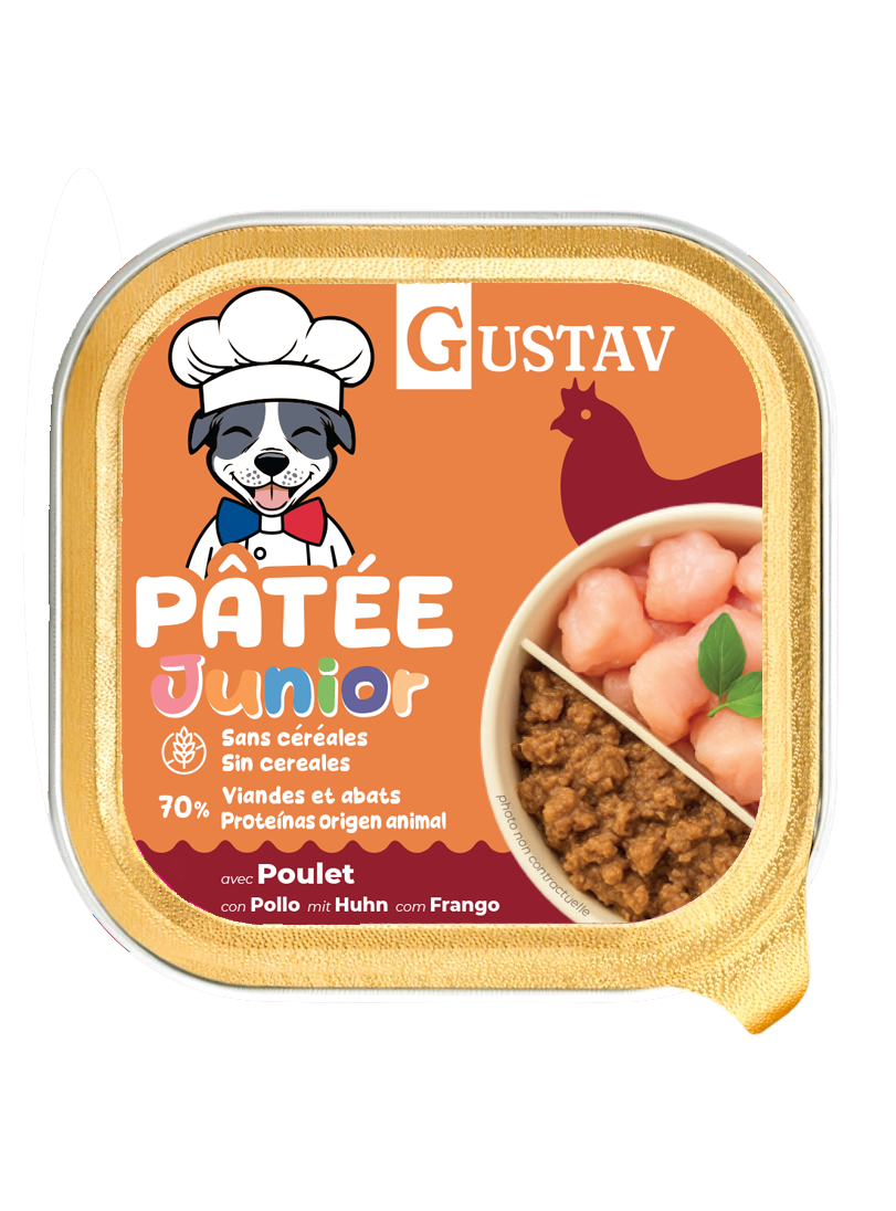 Gustav - P&acirc;t&eacute;e Junior au Poulet pour Chiots - 150g Image num&eacute;ro 2