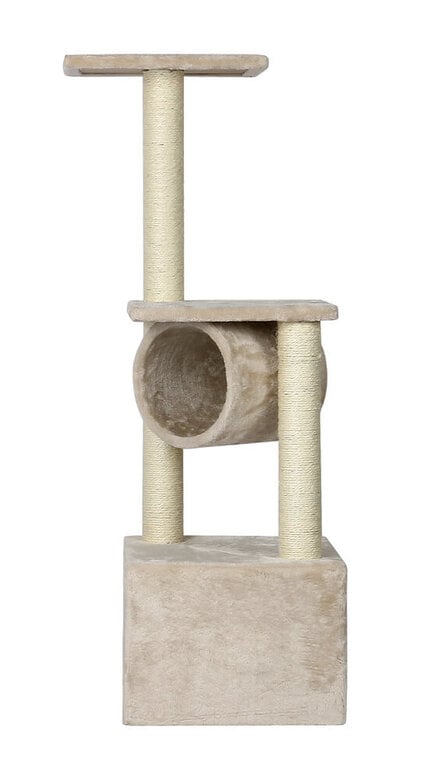 Animalis - Arbre à Chat Tube avec 2 Plateaux - Écru Image numéro 1 Animalis - Arbre à Chat Tube avec 2 Plateaux - Écru Image numéro 1