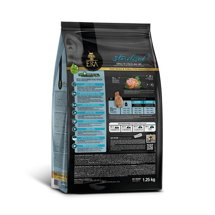 Era - Croquettes Sans C&eacute;r&eacute;ales Poulet et Dinde pour Chats St&eacute;rilis&eacute;s - 1,25kg Image num&eacute;ro 2