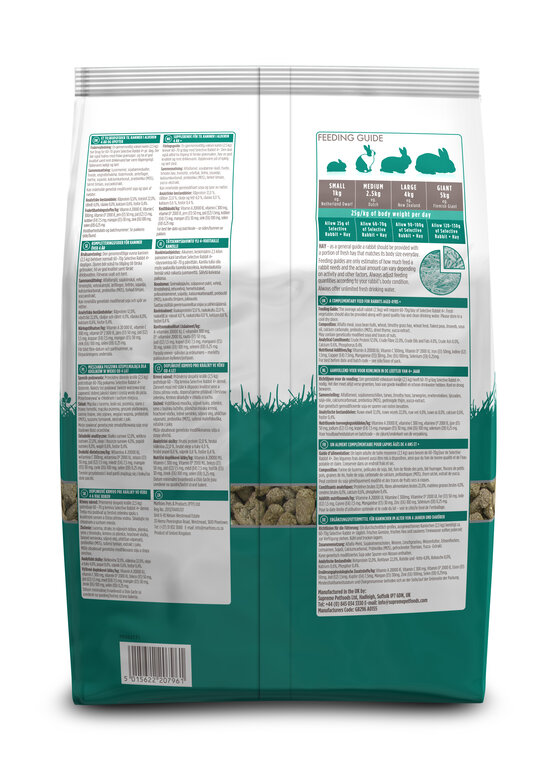 Supreme Science - Aliments Selective +4 pour Lapin - 1,5Kg Image numéro 4 Supreme Science - Aliments Selective +4 pour Lapin - 1,5Kg Image numéro 4