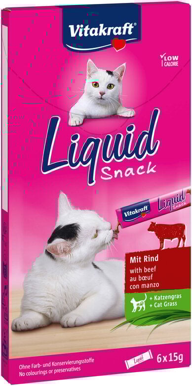 Vitakraft - Liquid-Snack boeuf & Cat Grass Image numéro 1 Vitakraft - Liquid-Snack boeuf & Cat Grass Image numéro 1