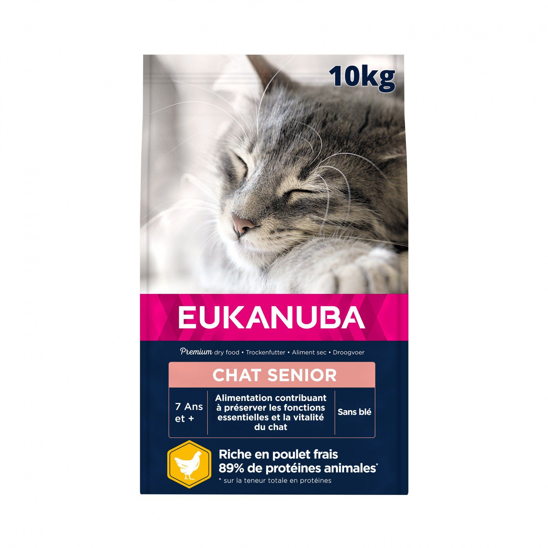 Eukanuba -  Croquettes Chat Senior Condition Optimale Toutes Races Poulet - 10kg Image num&eacute;ro 1