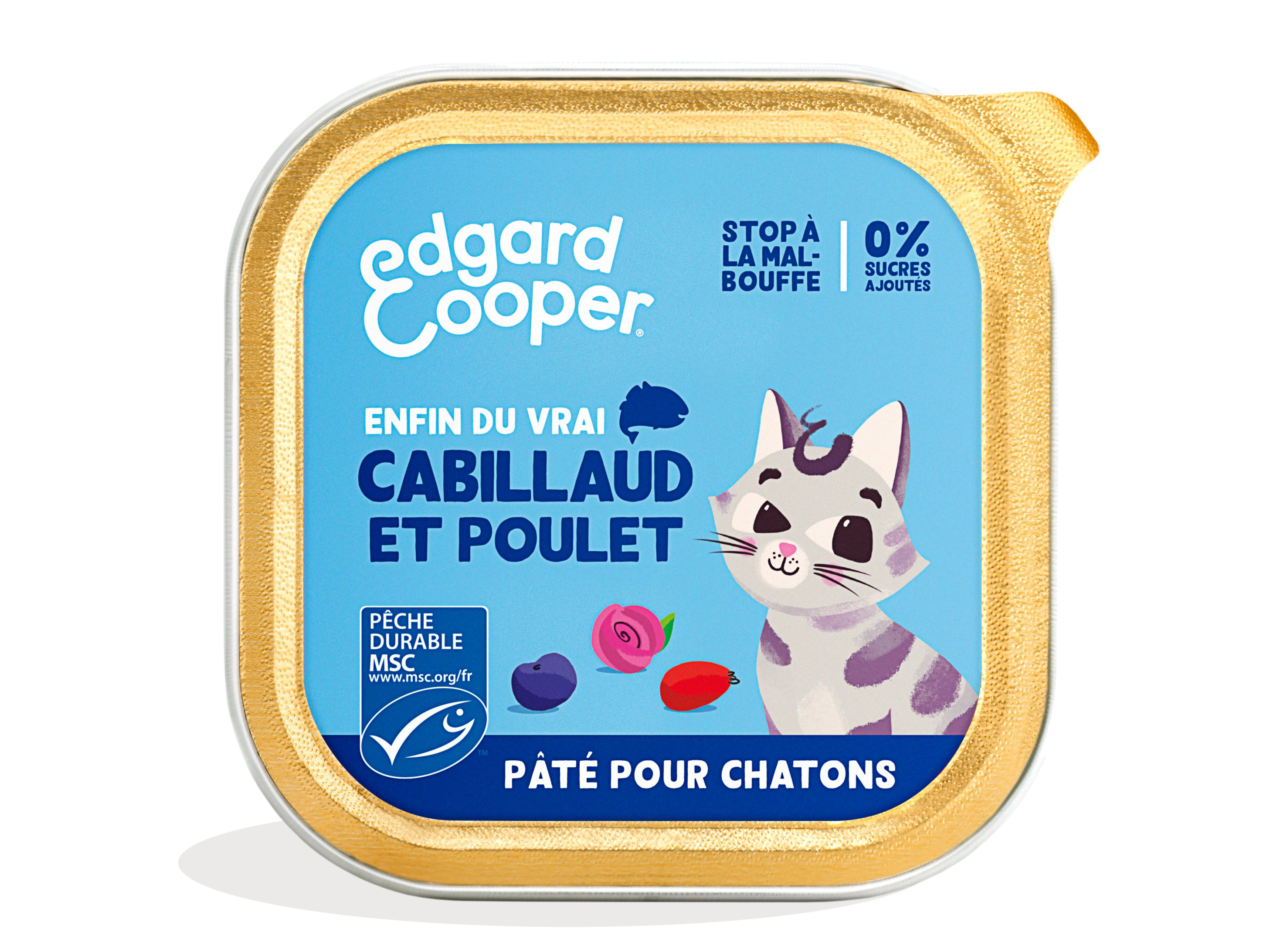 Edgard & Cooper - P&acirc;t&eacute;e au Cabillaud et Poulet pour Chaton - 85g Image num&eacute;ro 1