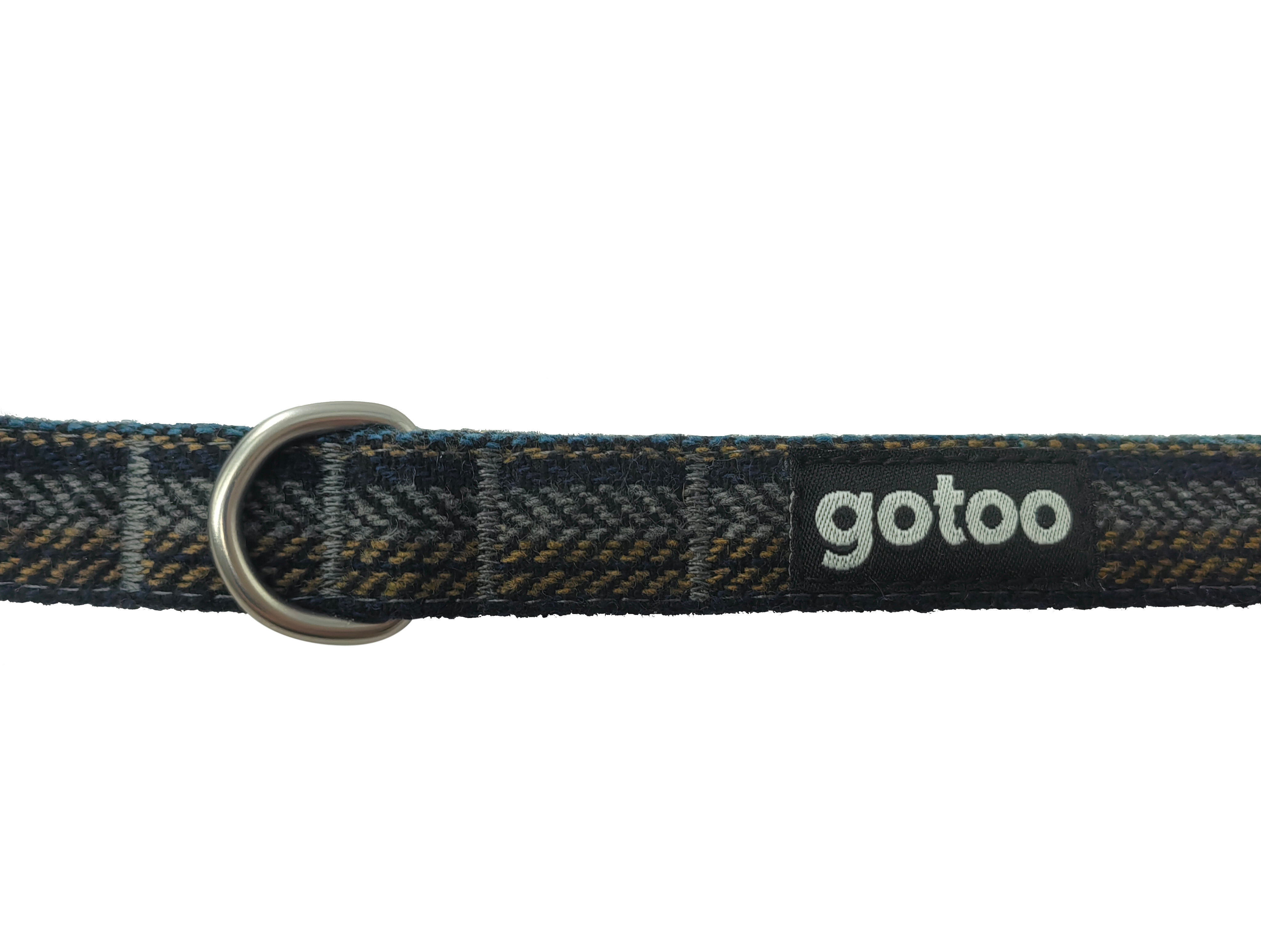 Gotoo - Laisse en Tweed Bleu pour chien - M Image num&eacute;ro 2