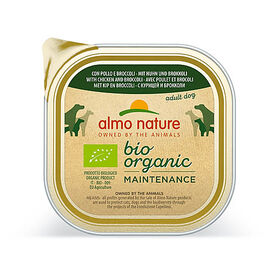 Almo Nature - Pâtée en Barquette Daily Menu Bio au Poulet et Brocoli pour Chien - 300g