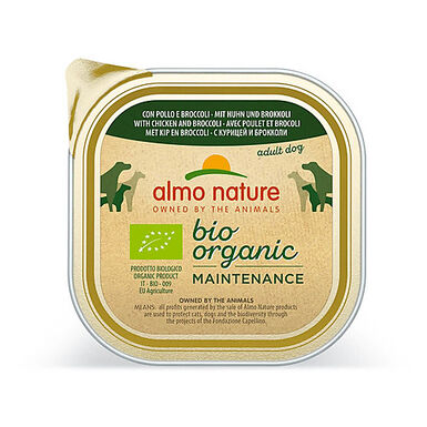 Almo Nature - Pâtée en Barquette Daily Menu Bio au Poulet et Brocoli pour Chien - 300g