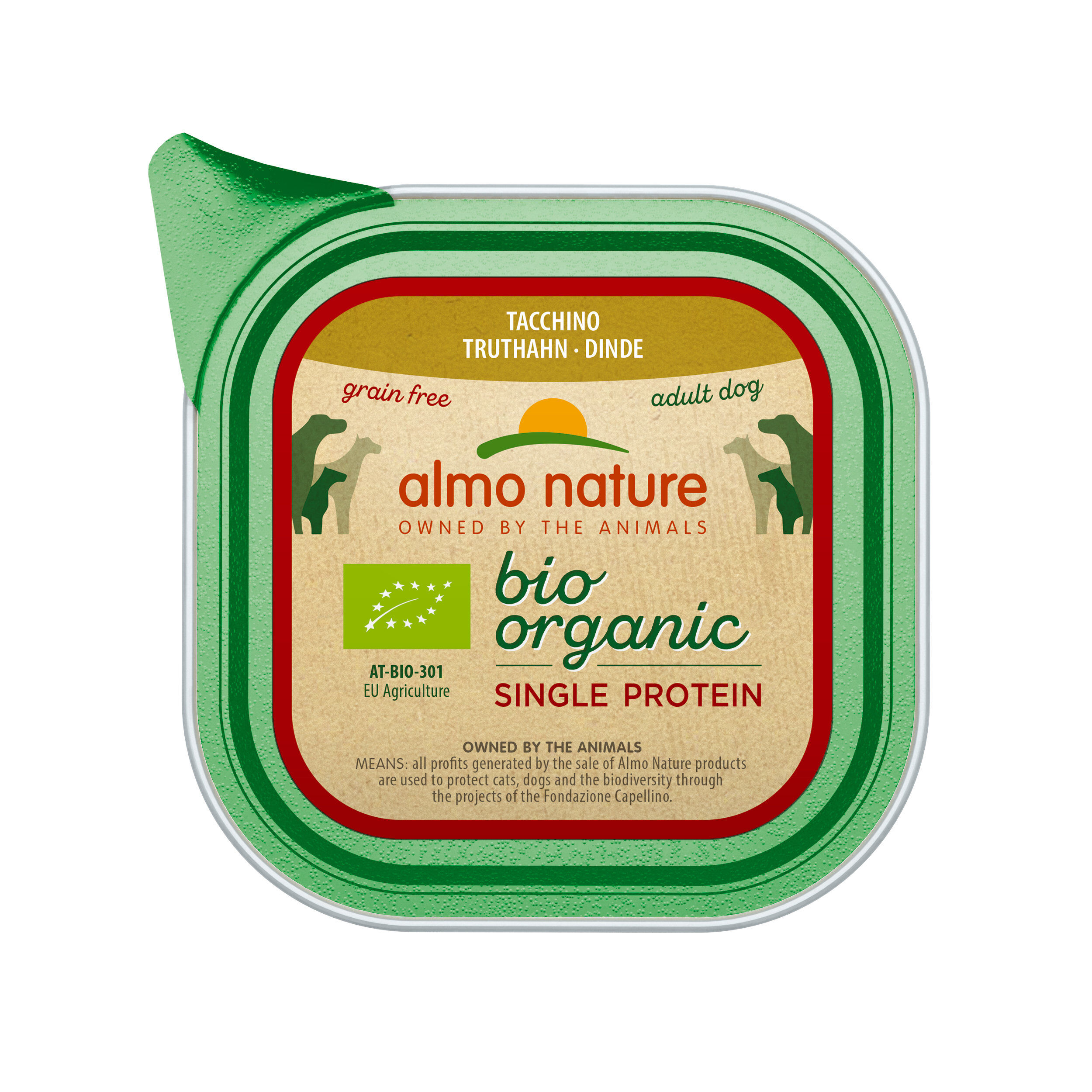 Almo Nature - P&acirc;t&eacute;e Bio Monog.Free Dinde - 150g Image num&eacute;ro 1