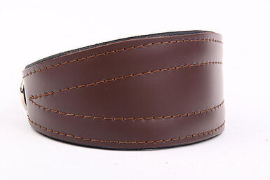 Yogipet - Collier en Cuir Lévrier pour Chien Marron