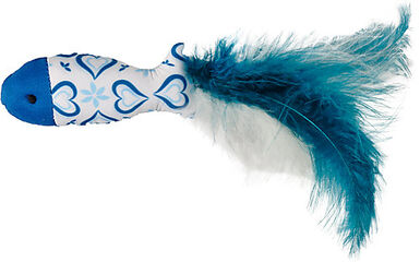 Flamingo - Jouet Ice Poissons avec Plumes pour Chats - 26cm