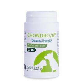Greenvet - Comprim&eacute;s Chondro/B Confort Articulaire pour Chiens et Chats - x90