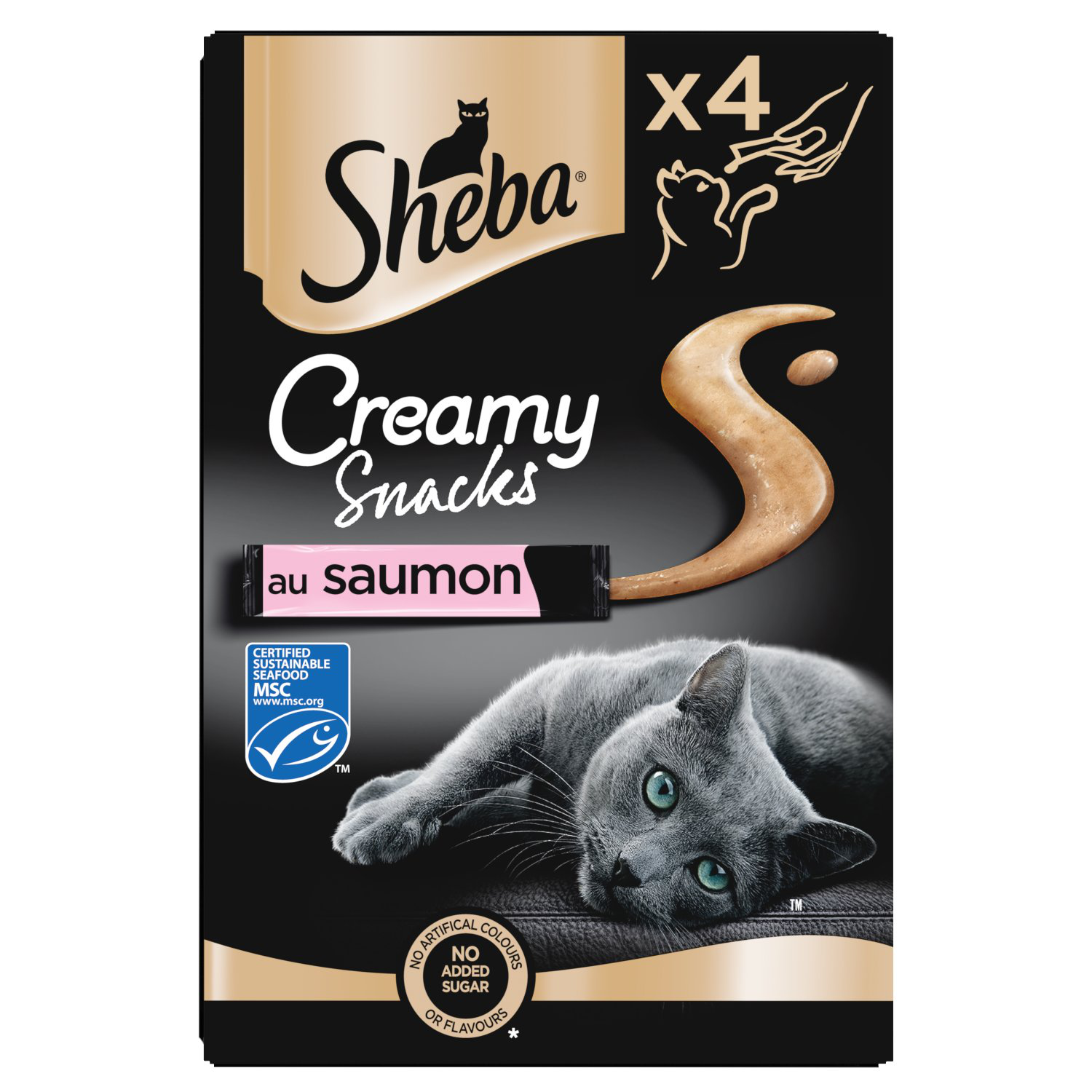 SHEBA - FRIANDISES CREAMY SNACKS AU SAUMON POUR CHATS - 4X12G Image num&eacute;ro 1